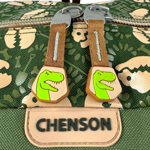 Mochila Dinosaurio Primaria Chenson Extra Grande Uso Rudo Verde Dinoland