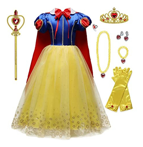 Vestidos De Princesa Amarilla Para Niñas Trajes Cabo 5nh5q