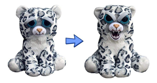 Feisty Pets - Leopardo De Nieve De Peluche Para Cambiar La C