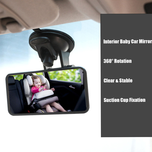 Espejo Retrovisor Amplio Vista Ventosa Bebé