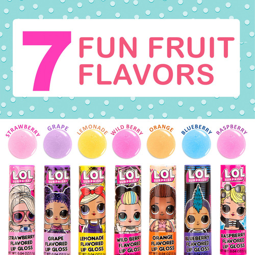 Set De Brillo Labial L.o.l Surprise, Paquete De 7 Unidades,