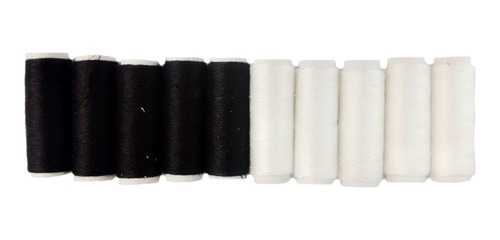 10 Hilos De Coser Negro Blanco Costurera Hilo Kaosimport  11