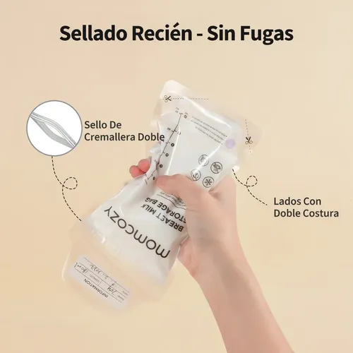 Bolsas Momcozy De Almacenamiento De Leche Materna, 120 Pzas, imagen 4