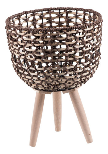 Soporte De Planta De Cesta Tejida Con Exhibición Estilo A S