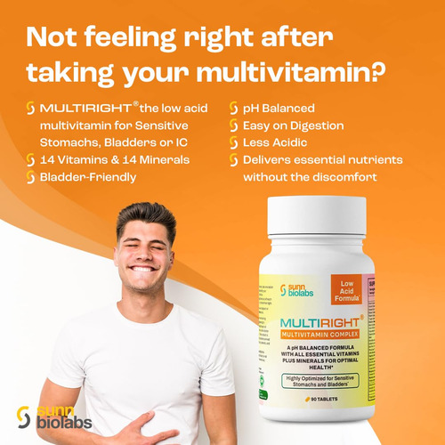 Multiright Multivitaminas Bajas En Ácido 90 Tabletas