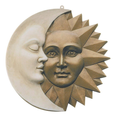 Escultura De Pared Del Sol Y La Luna, Iconos Celestiales De