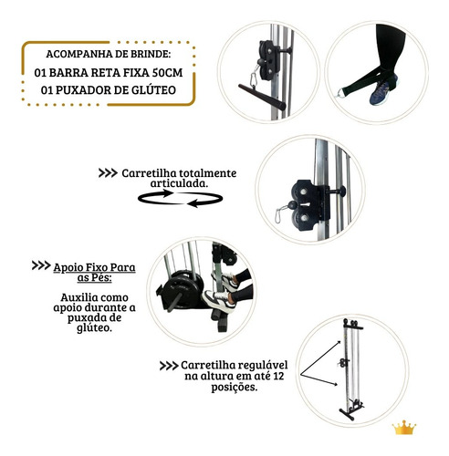 Mono Cross Over De Parede Com Apoio Para Os Pés