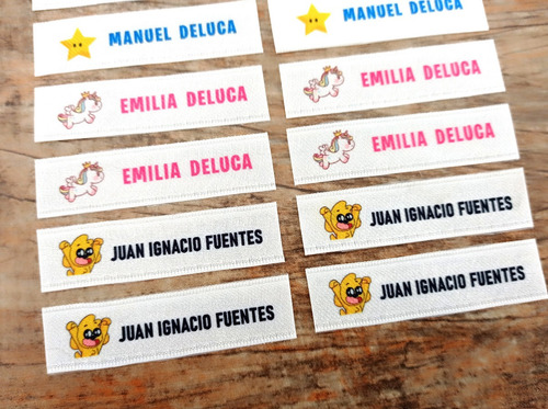 60 Etiquetas Personalizadas De Raso Termoadhesivas