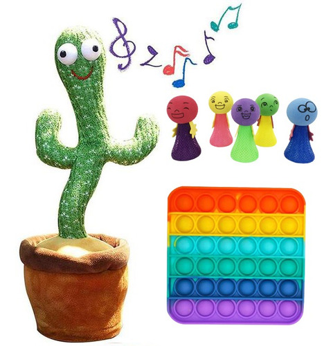 7 Unids/set De Cactus Bailarines Para Niños Juguetes Lindos