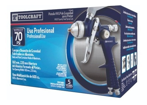 Imagen 4 de 4 de Pistola Para Pintar Profesional 600cc Hvlp Toolcraft Tc1840