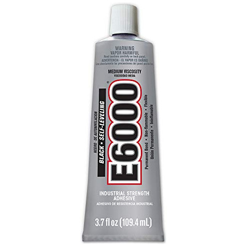 Adhesivo Industrial E6000, 3.7 Oz., Negro.