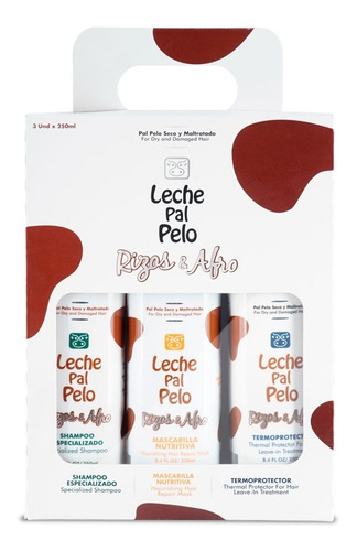 Imagen 1 de 6 de Kit Leche Pal Pelo Rizos Y Afro X 250 Ml