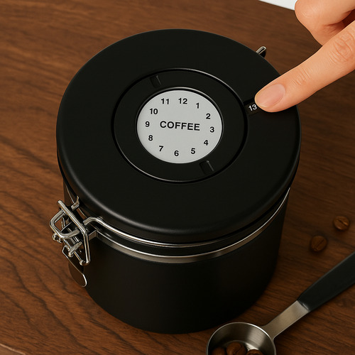 Pack Tarros Hermético Alimento Café C/ Visor Cuchara Set X2