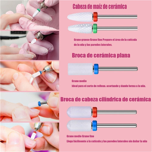 Juego De Fresas De Cerámica Para Manicura Profesional 30 Uds