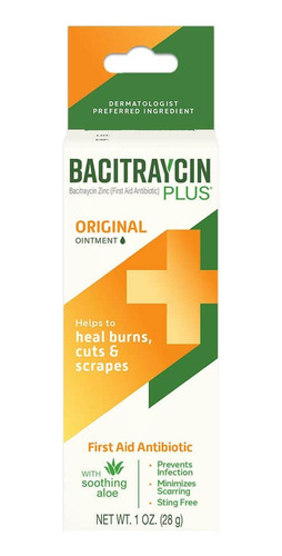 Bacitraycin Plus Antibiotico De Primeros Auxilios, Original,