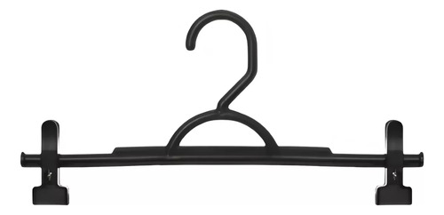 30 Cabides Saia Preto Com Presilhas 1 Linha