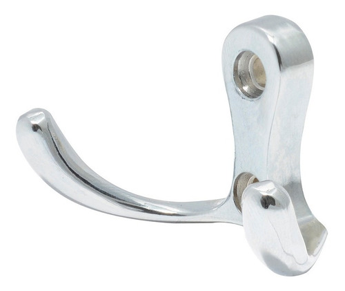 Perchero De Pared Lock 13pe Doble Niquel Satinado 2 Ganch /v