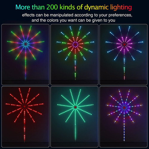 A Tira De Luces Led De 5 V Con Luz De Fuegos Artificiales