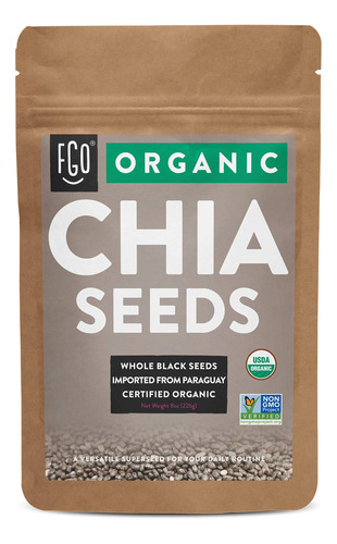 Fgo Semillas De Chia Organicas, Importadas De Paraguay, 8 On