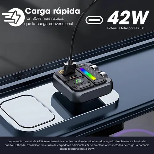 Comunicador Para Auto Bt23 Versión 2 42w Y Microfono