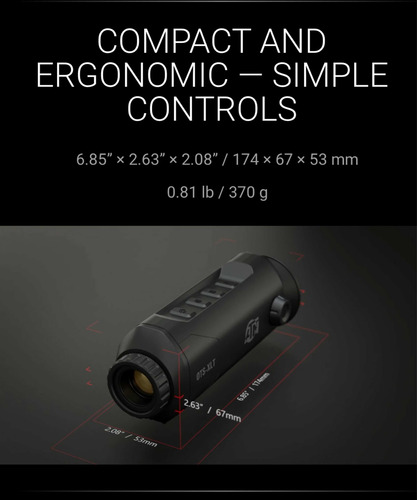 Atn Ots-xlt Imagem Térmica Monocular 160 2-8x