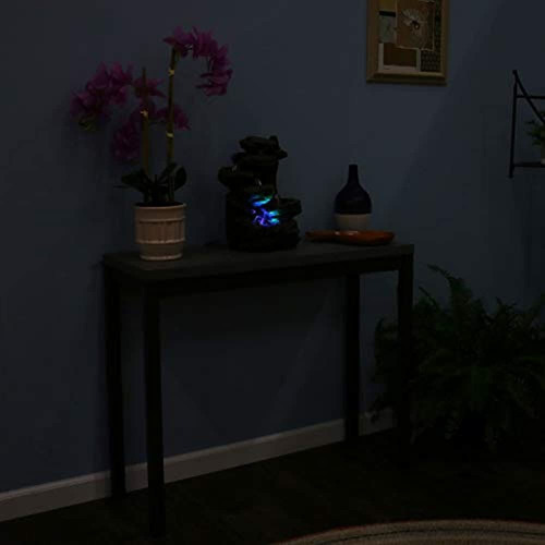 Sunnydaze Fuente De Mesa 6 Niveles Con Luces Led De Colores