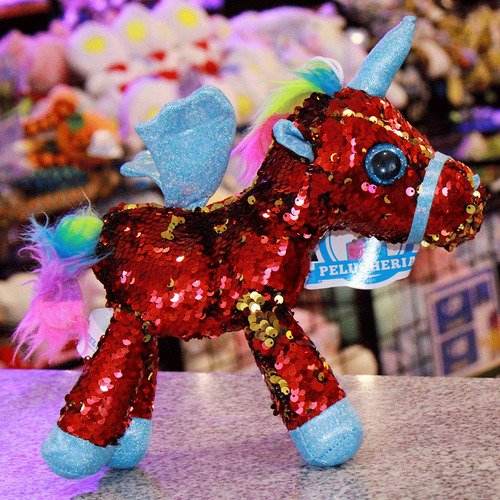 Peluche Sorpresa Unicornio Lentejuela Premium Pelucheria Color