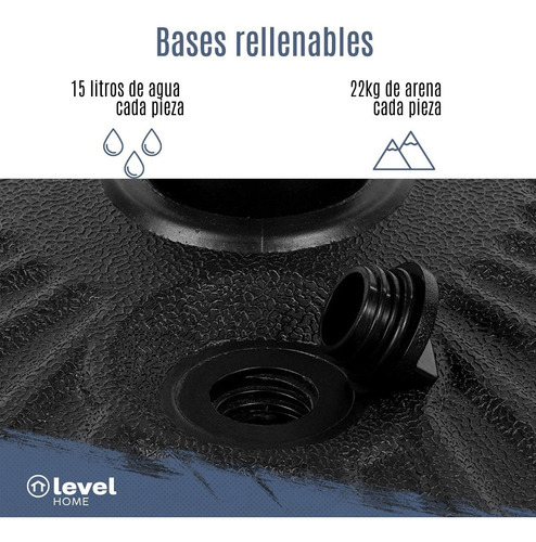 Base Redonda Rellenable Para Sombrilla Playa Jardín