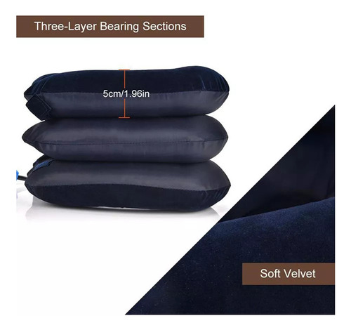 Almohada Colectora De Cuello Inflable Portátil Con
