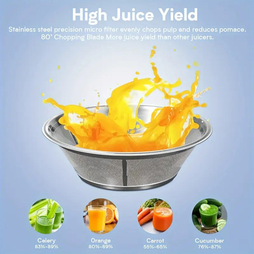 Extractor De Jugos Eléctrico Frutas Verduras Exprimidor Casa