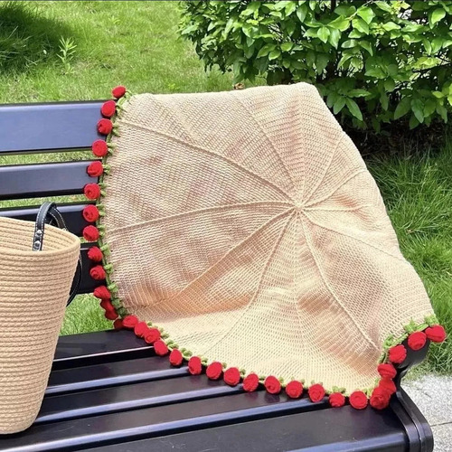 Para Ha Kit Crochet Manta Flores Juego Tejido Tejido /