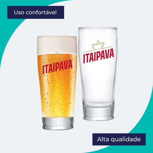 Copo de Vidro para Cerveja Itaipava Prime 220ml Ruvolo