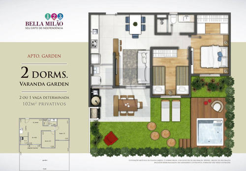 Imagem 7 de 19 de Apartamento Garden Com 102 M² - Lazer Completo-pronto Pra Morar - Ap0093