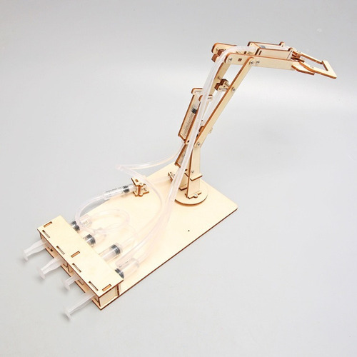 Brazo Robot Garra Hidraulica Para Armar Kit De Ciencia Stem