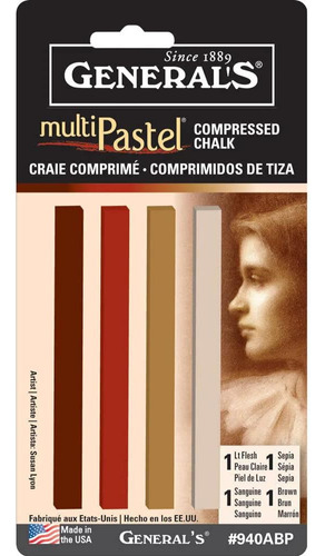 Pencil Company - Tiza Pastel, Comprimida, Paquete De 4:...