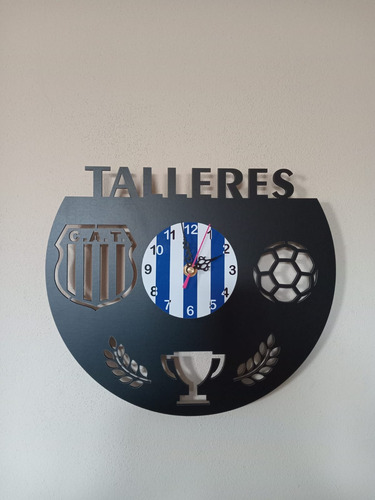 Reloj De Club Atlético Talleres Negro Varios