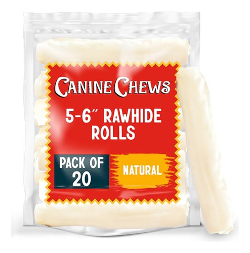 5-6  Dog Rawhide Retriever Rolls - Pack Of 20 Extra Thi...