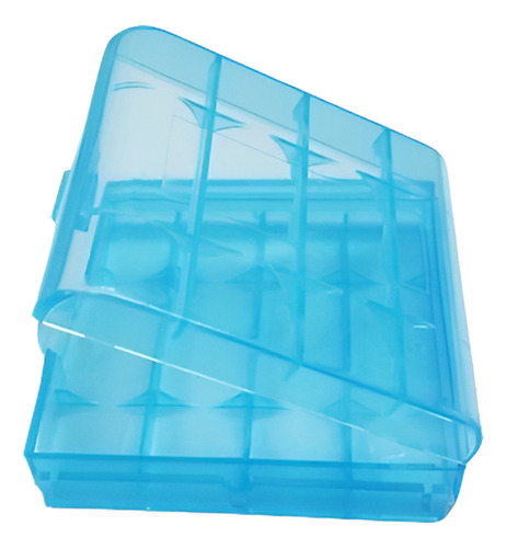Nuevo 5 Piezas Azul Soporte De Plástico Duro Transparente Aa
