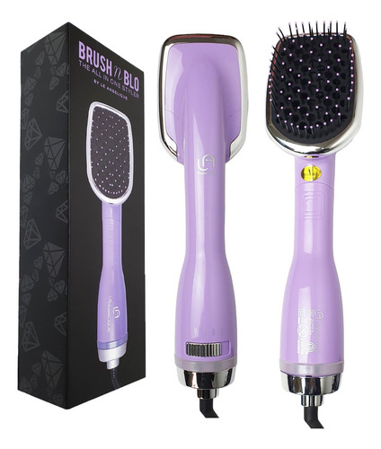 Cepillo Secadora Cabello 2 En 1 Morado Brushnblo Envio Grati