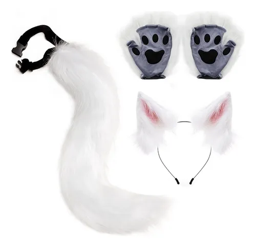 comprar Juego De Cola Y Guantes Con Orejas De Lobo Disfraz Mujer Hal