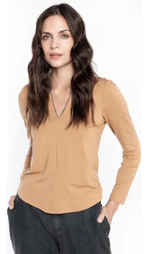 Remera Escote V Calce Recto Amelia Mujer Asterisco