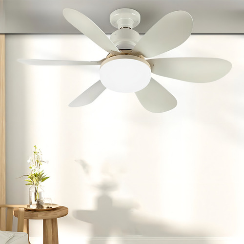 Ventilador De Techo 20.5in Luz Led Y 3 Vel Con Temporizador Cantidad De Aspas 6 Estructura Blanco Aspas Blanco Diámetro 20.5 Frecuencia 60hz Material De Las Aspas Plástico