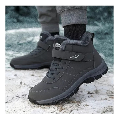 Botas De Nieve Cálidas De Forro Polar Impermeables Hombre