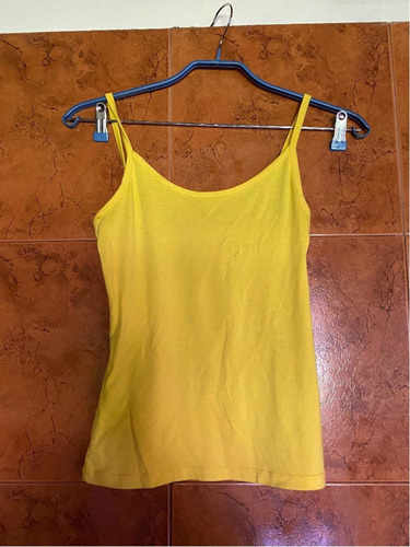 Remera Musculosa Amarilla | Basica | Elastizada | Mujer