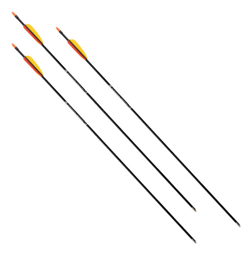 03 Flecha Seta Ek Archery Em Fibra De Vidro 30 Pol P/ Arco