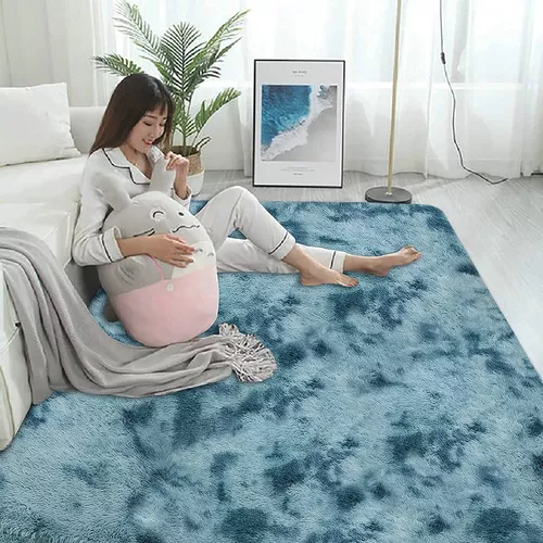 Alfombras de área abstractas para dormitorio, sala de estar, alfombra  mullida para niños, guardería, dormitorio, alfombras peludas acogedoras de  felpa