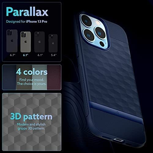 Imagen 2 de 7 de Funda Caseology Parallax Para iPhone 13 Pro - Azul