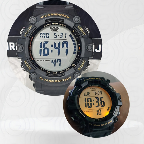 Casio Illuminator Correa Extra Larga 10 Años Batería 100 M R