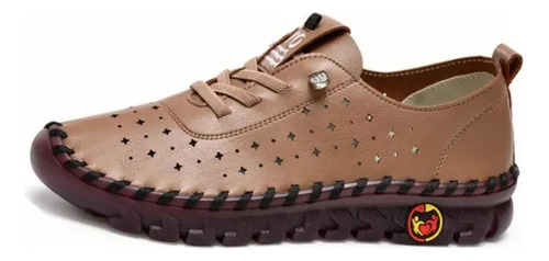 Mocasines Casuales Para Mujer Suave Transpirable Leather
