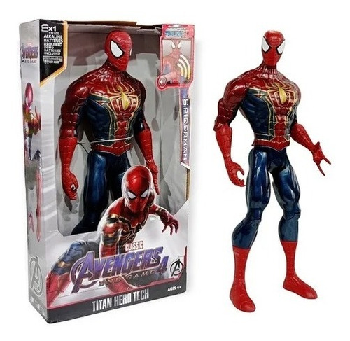 Muñecos Articulados Avengers Spiderman Juguete   Luz Sonido 